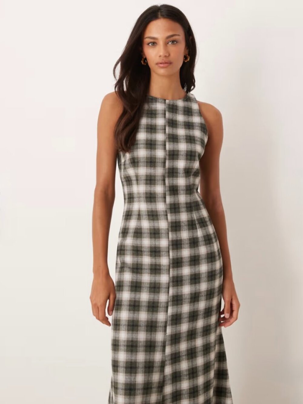 ASOS Design Racer Neck Satin Maxi Dress, Size 4 - Picture 3 of 3